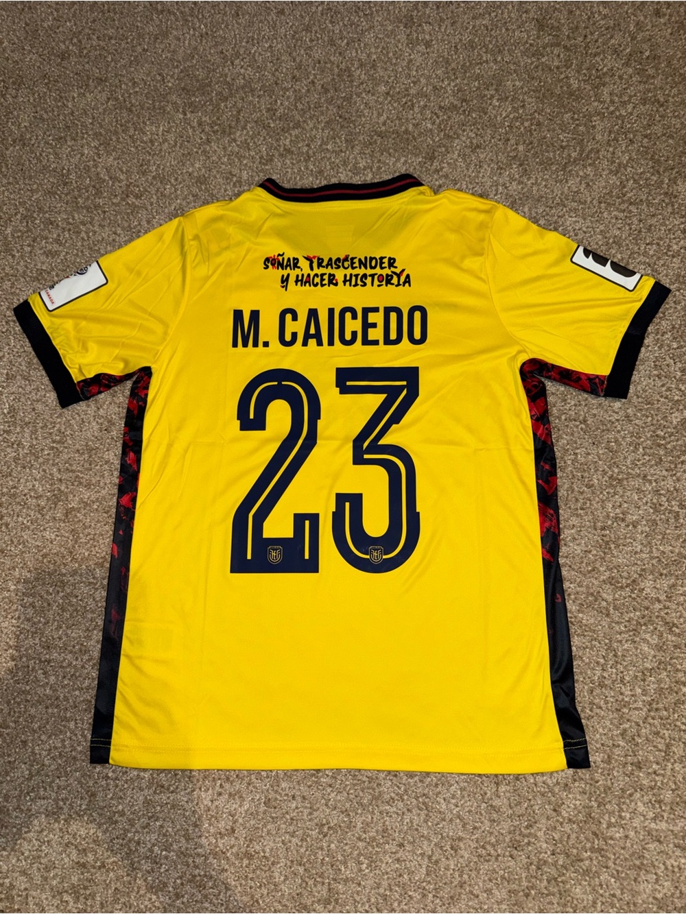 Marathon Ecuador 2026 M.Caicedo #23 Men’s Home Soccer Jersey 🆕